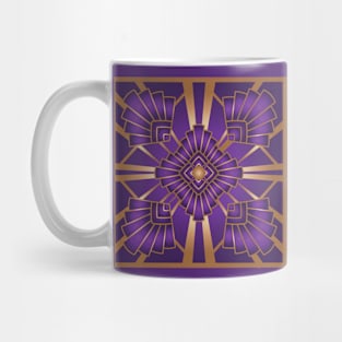 Art Deco Purple Tile Mug